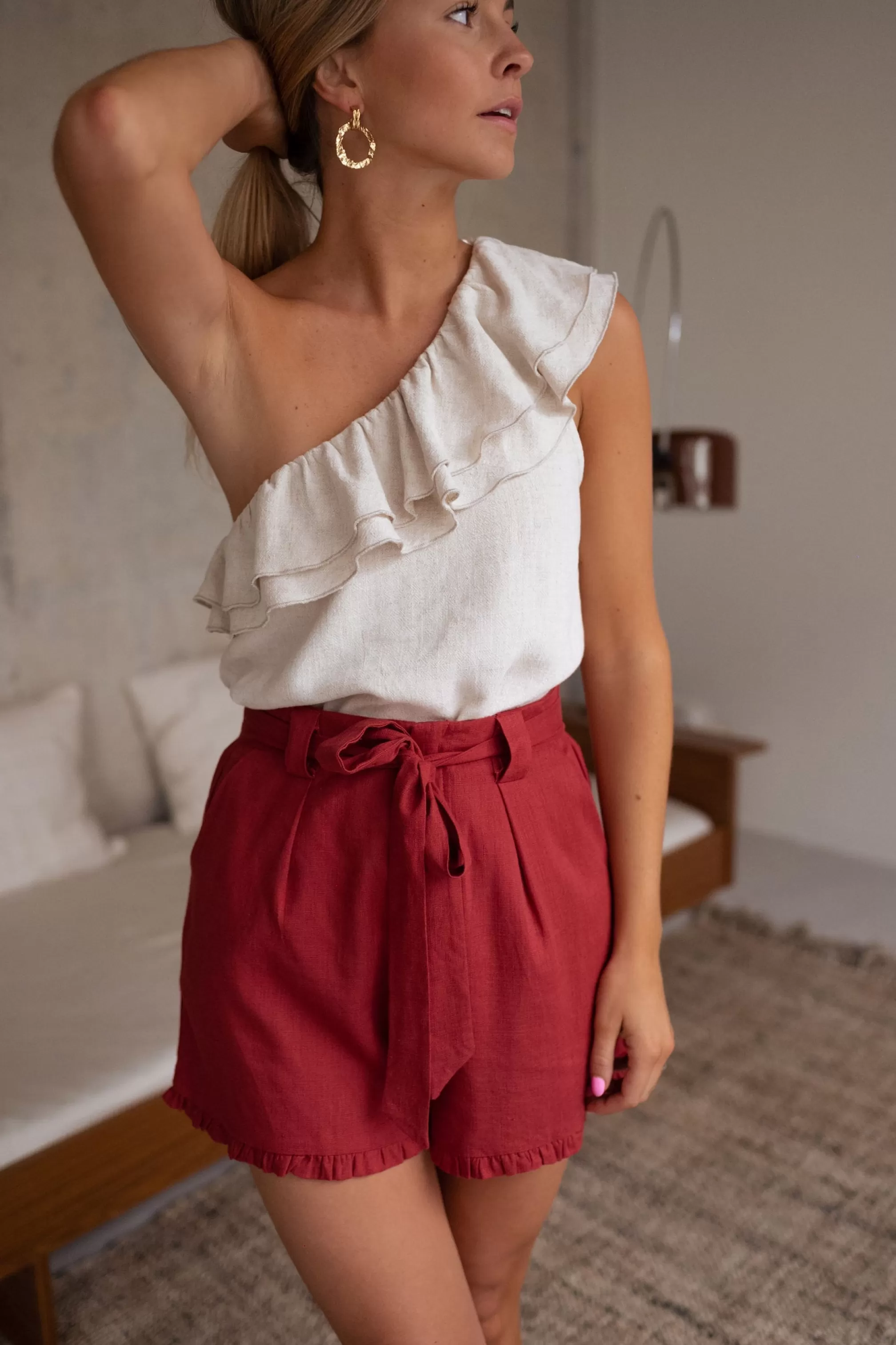 Dorian Linen Shorts - -Easy Clothes Clearance