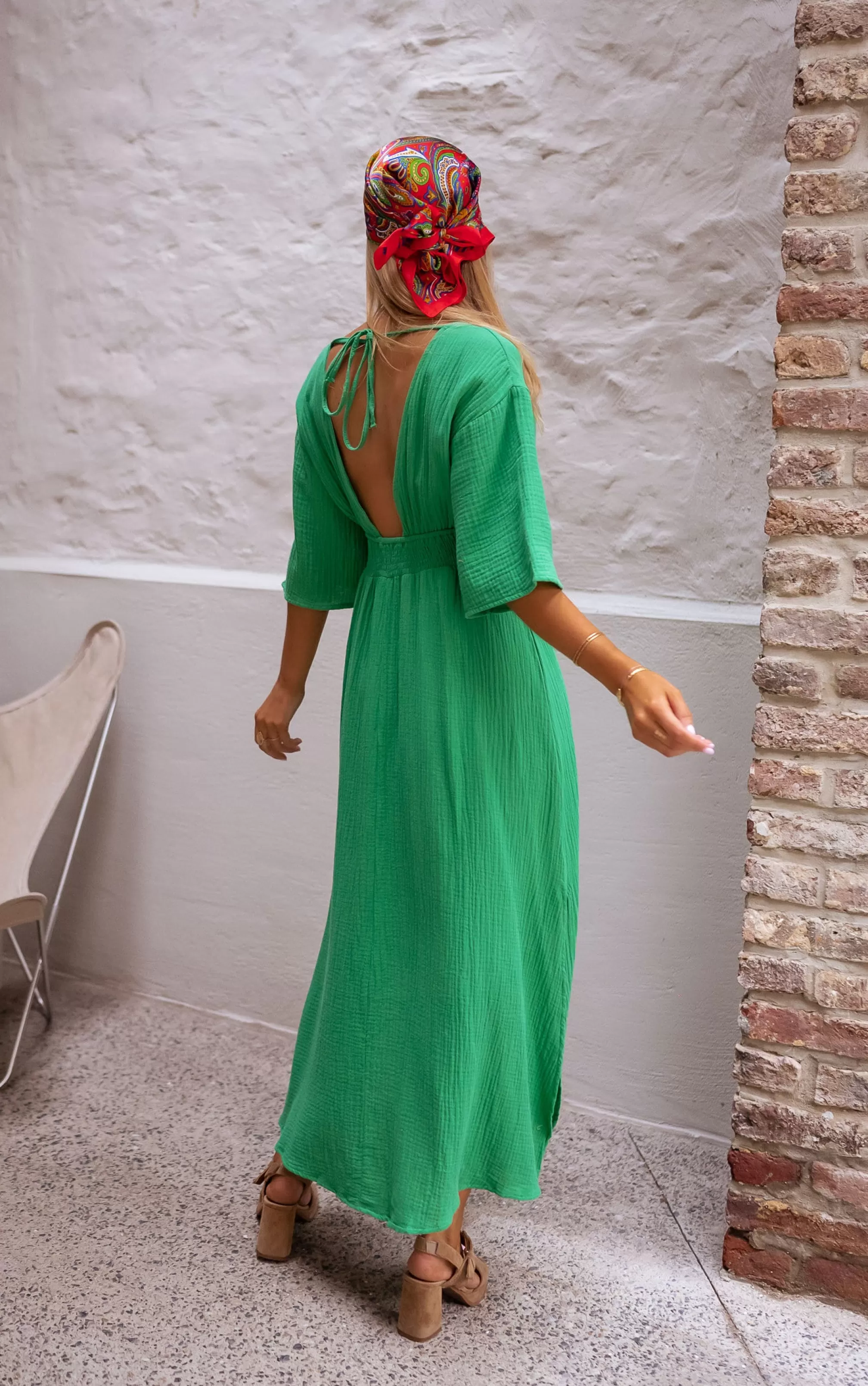 Dress Green Pamela - -Easy Clothes Fashion