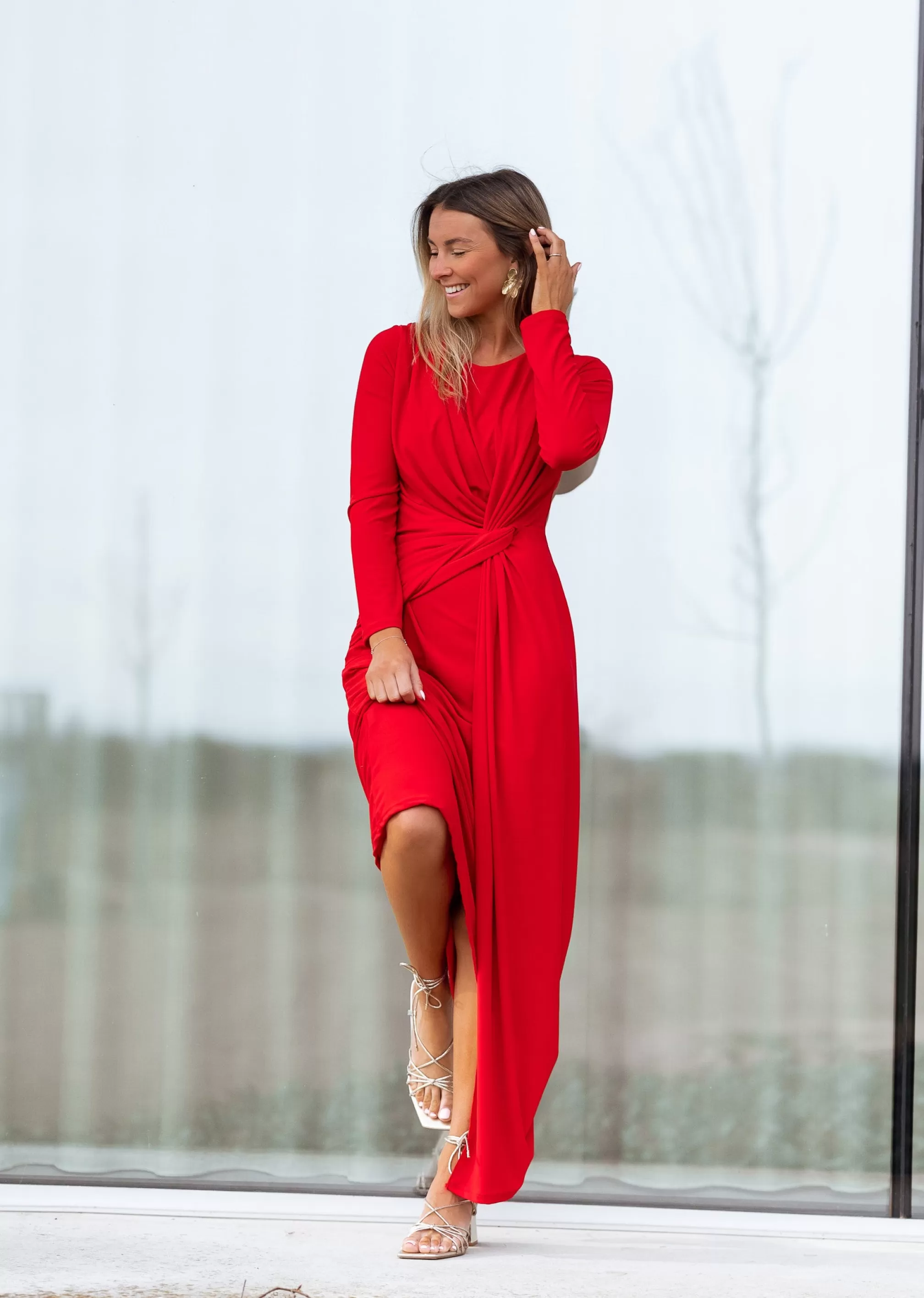 Dress Red Tary | Dress Evening | Ready To-Porter Online | -Easy Clothes Best Sale