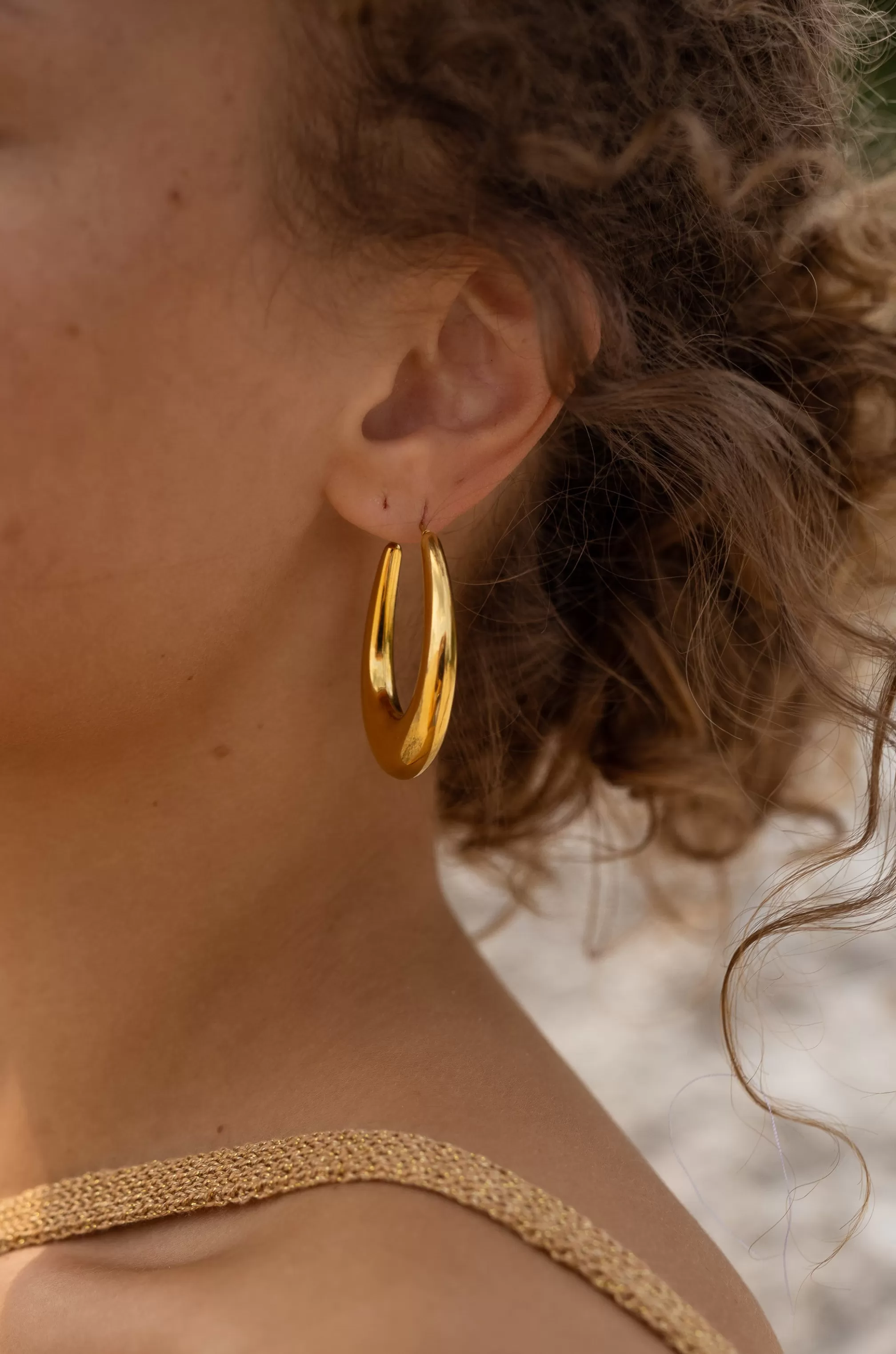 Earrings Golden - Lowik - Jewelry-Easy Clothes Outlet