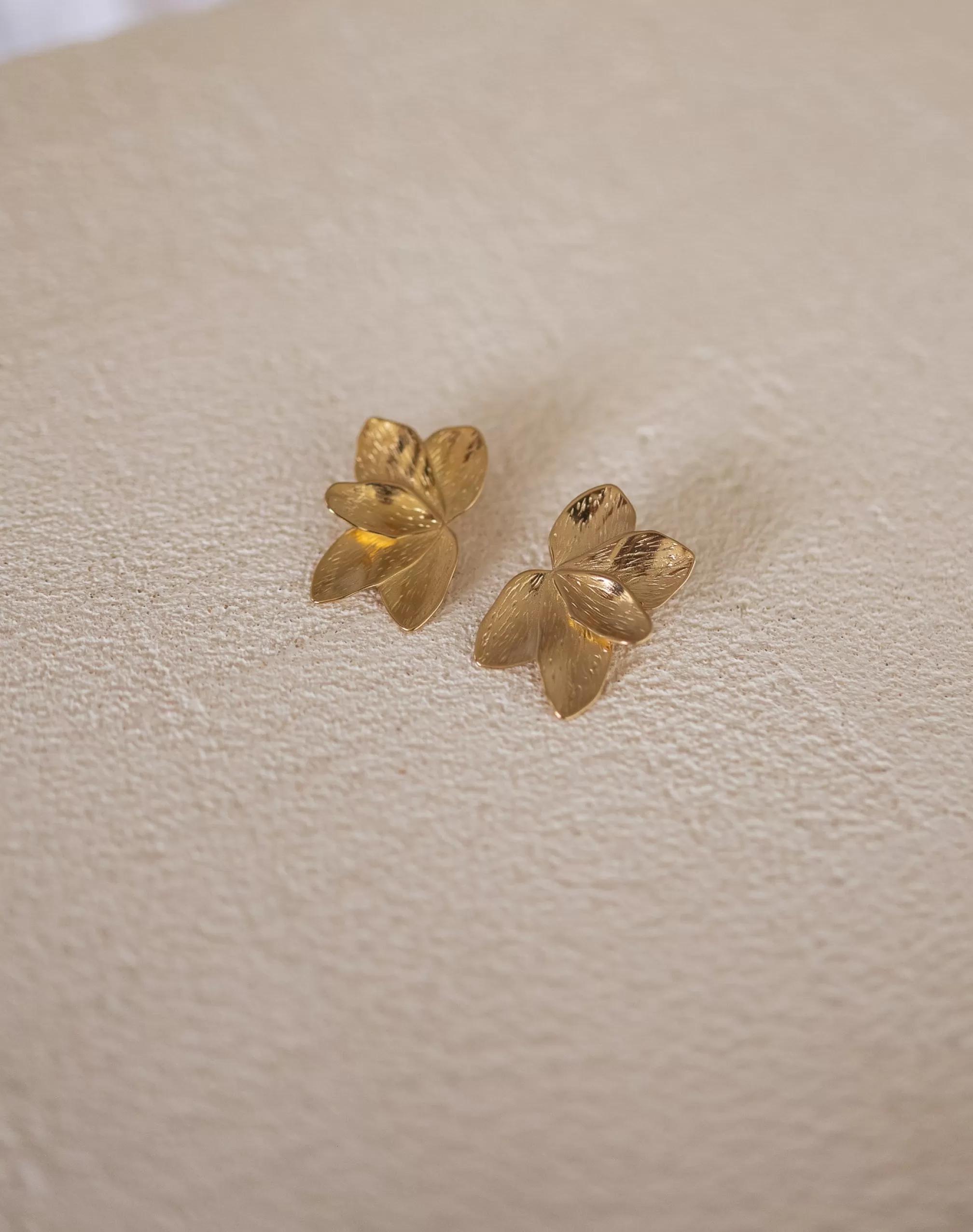 Earrings Golden | Enza | Flower Shape-Easy Clothes Clearance