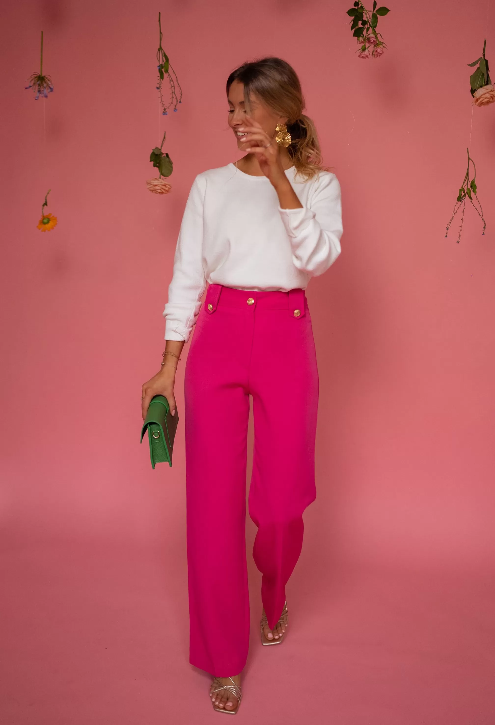 Pants Pink Elegant | Soléa | Women's Clothing-Easy Clothes Flash Sale