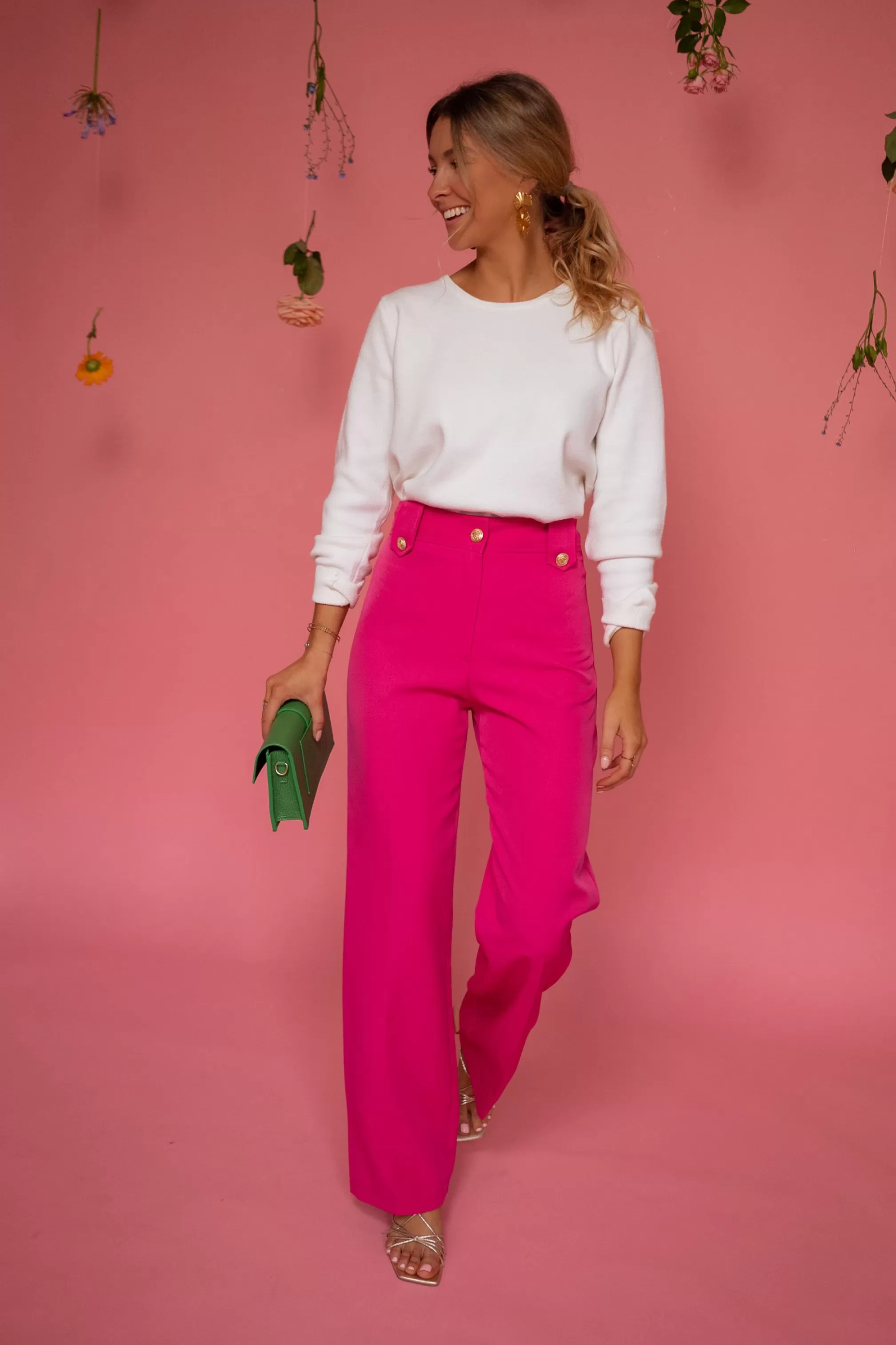 Pants Pink Elegant | Soléa | Women's Clothing-Easy Clothes Flash Sale