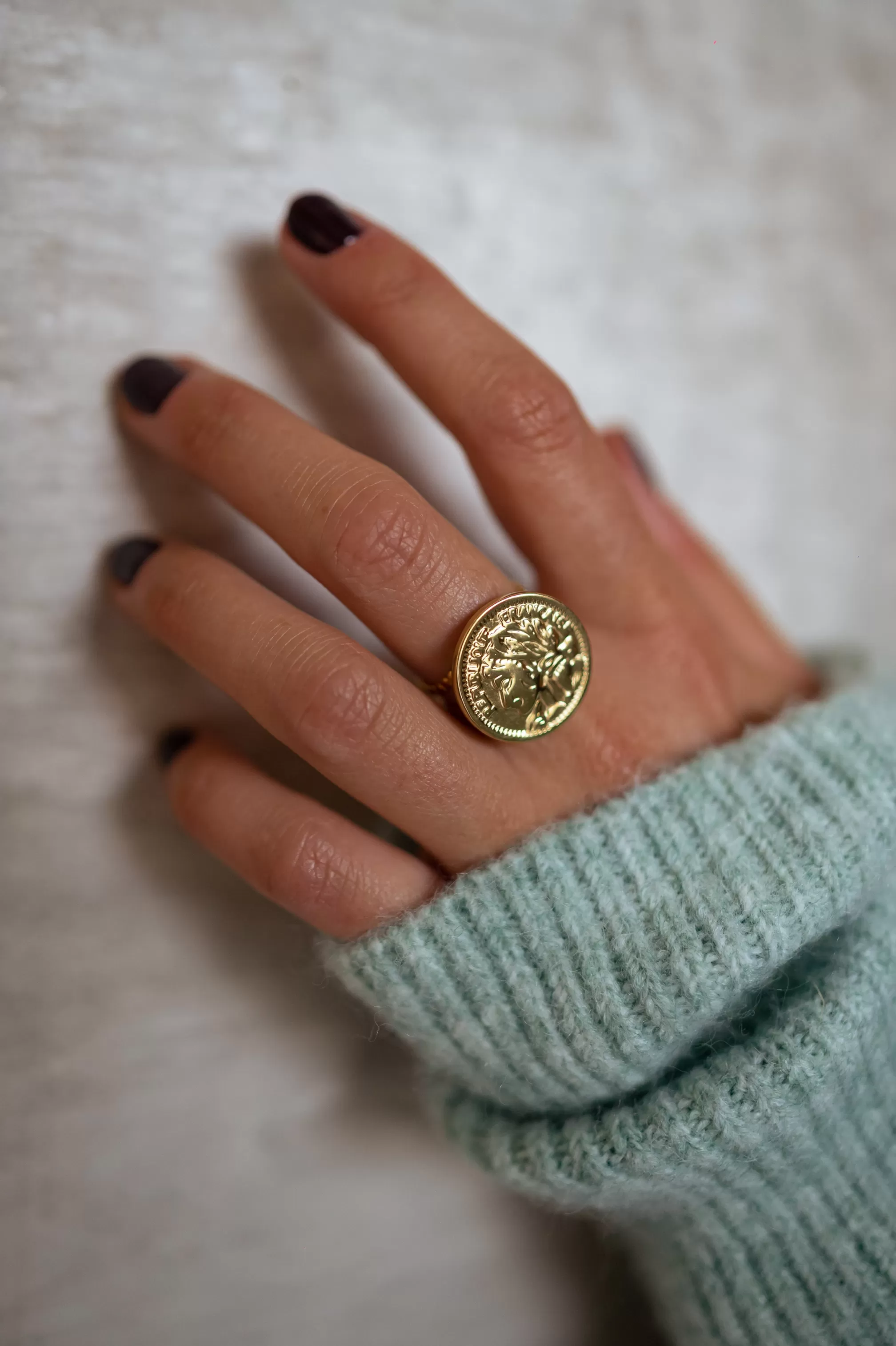 Pop Ring Golden - -Easy Clothes Fashion