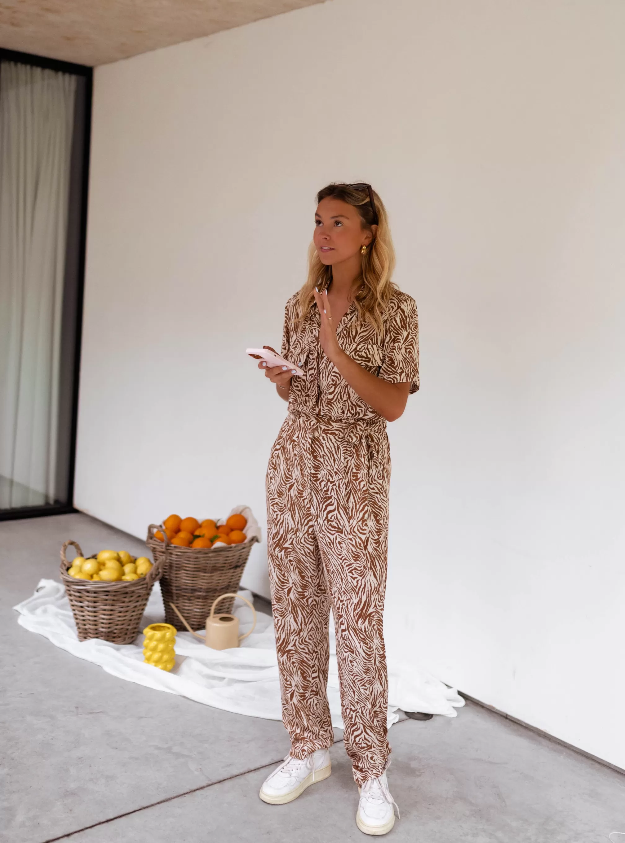 Suit Gabina Zebra Brunette And Beige | Suit Patterned | Ready To-Porter Online | -Easy Clothes Online