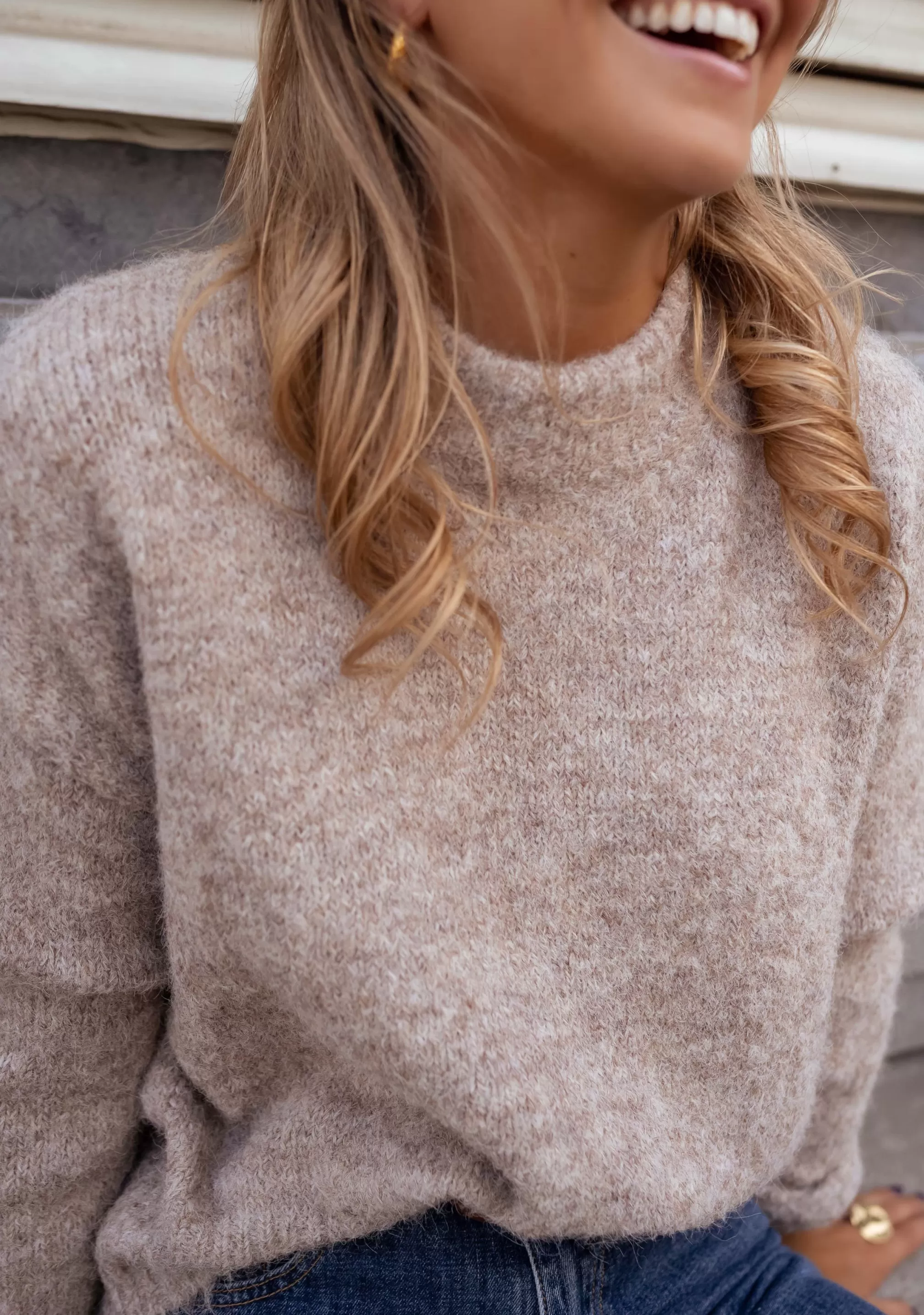 Sweater Lille Taupe - -Easy Clothes Shop