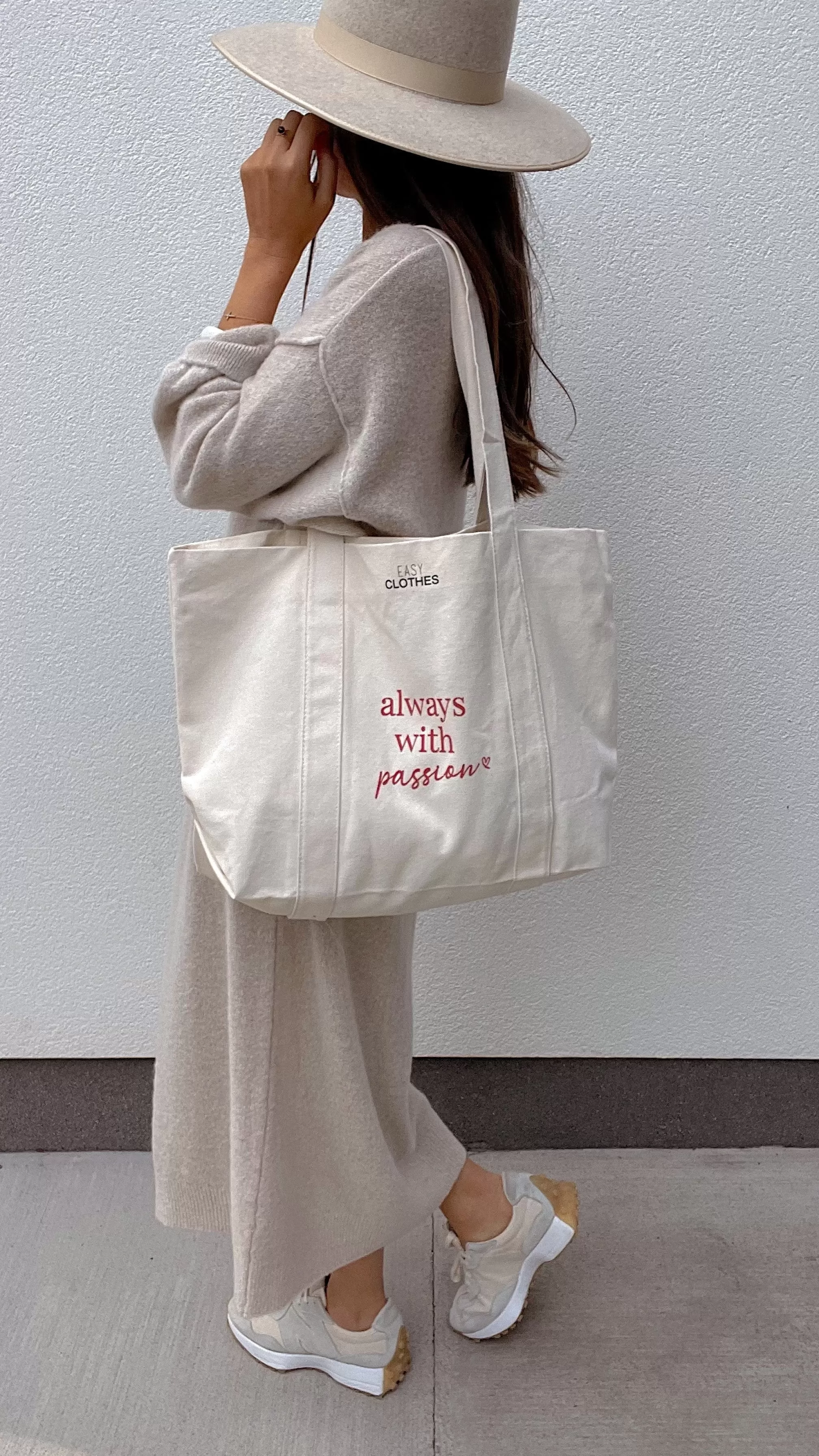 Tote Bag "Always With Passion - -Easy Clothes Clearance